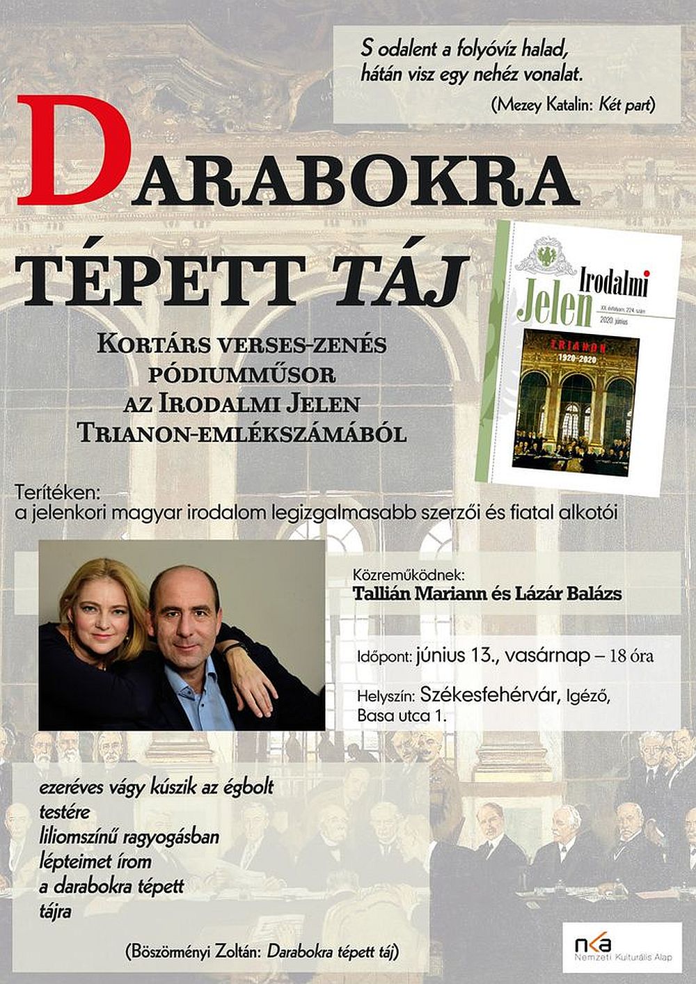Darabokra tépett táj - verses-zenés Trianon-est lesz vasárnap az Igézőben